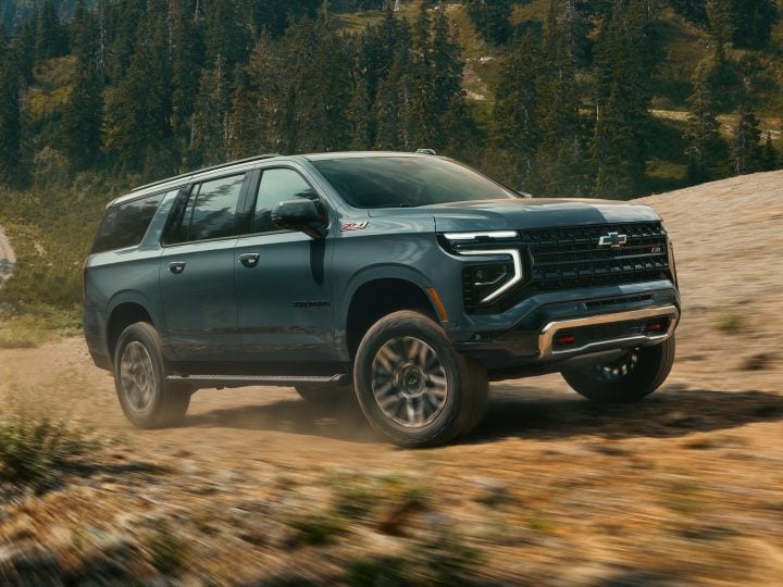 2025 Chevy Suburban Z71 driving off road.