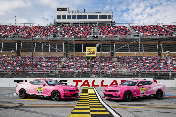 Pink Chevy Camaro SS pace cars.