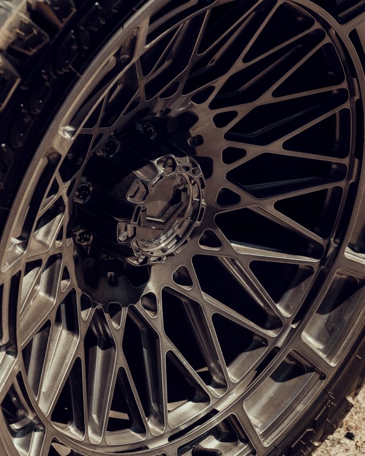 Vossen wheels equipped by a modified GMC Sierra HD AT4X.