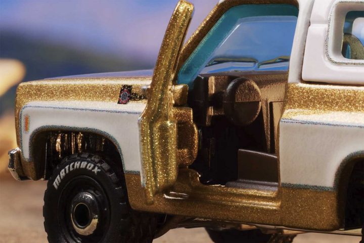 1979 Chevy Blazer Matchbox model interior.