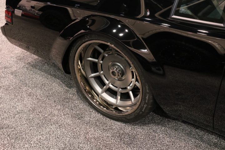 Custom wheels on a 1987 Buick Grand National.
