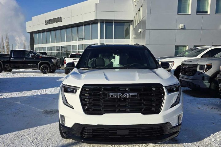 Front view of the customer 2024 GMC Acadia Denali. 