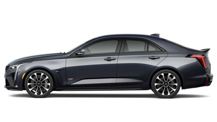 Side view of the 2025 Cadillac CT4-V Blackwing.