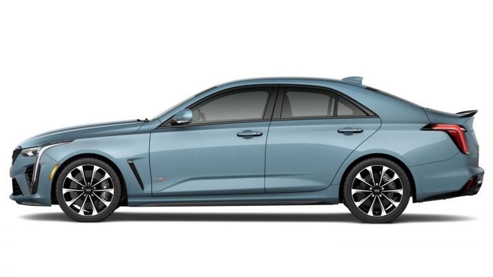 Side view of the 2025 Cadillac CT4-V Blackwing.