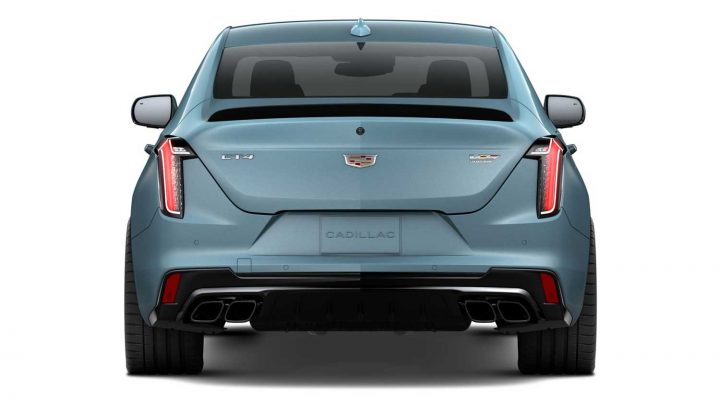 Rear view of the 2025 Cadillac CT4-V Blackwing.