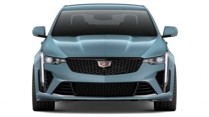 Front view of the 2025 Cadillac CT4-V Blackwing.