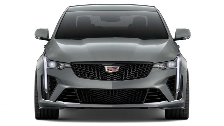 Front view of the 2025 Cadillac CT4-V Blackwing.