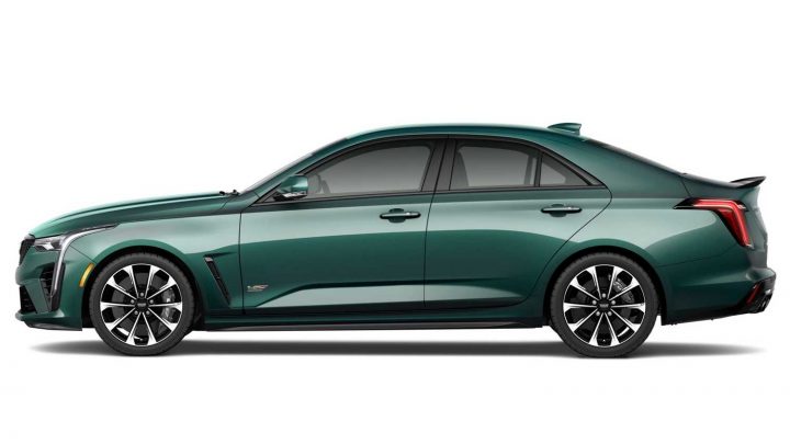 Side view of the 2025 Cadillac CT4-V Blackwing.