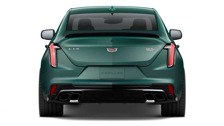 Rear view of the 2025 Cadillac CT4-V Blackwing.