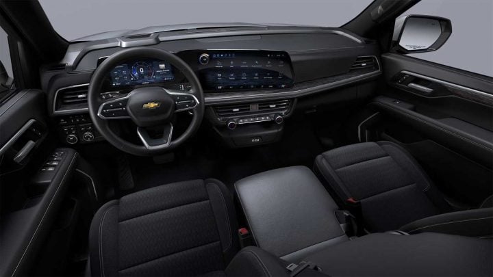 Detail view of the 2025 Chevy Tahoe interior.