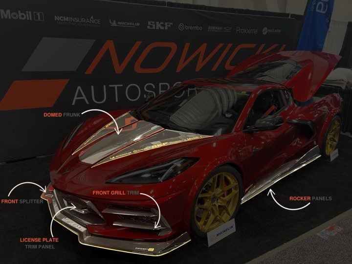 Carbon components on the Nowicki Concept8 Corvette.