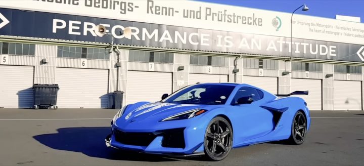 The C8 Corvette Z06 at the Nürburgring race track.