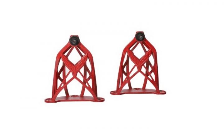 Edge Red hatch strut braces for the C8 Chevy Corvette.