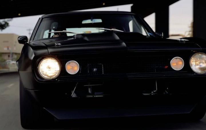Front end of a custom 1967 Chevy Camaro.