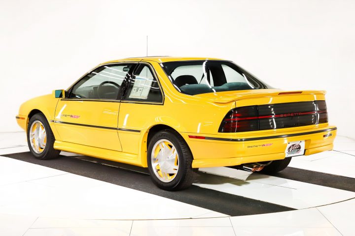 1990 Chevy Beretta GT Indy rear three quarter angle.