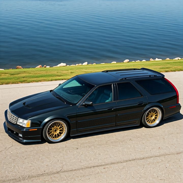 Rendering showing a fourth-generation Cadillac Seville V-Series wagon.