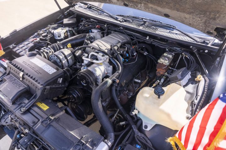 1996 Cadillac Fleetwood Brougham Presidential Limo engine bay.