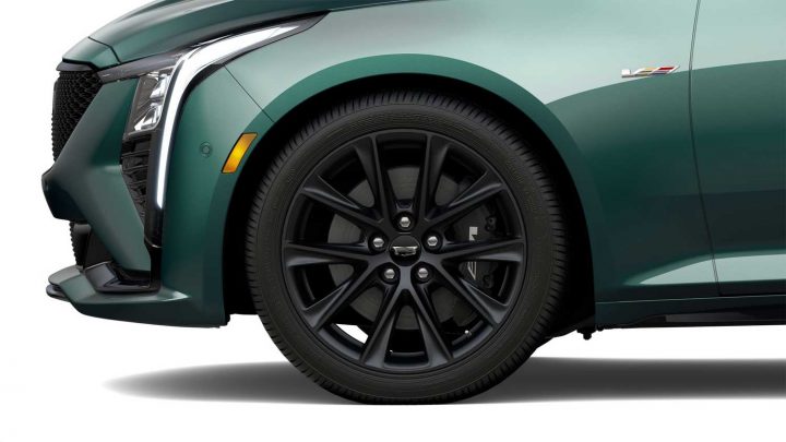 Detail view of the 2025 Cadillac CT5-V wheels.
