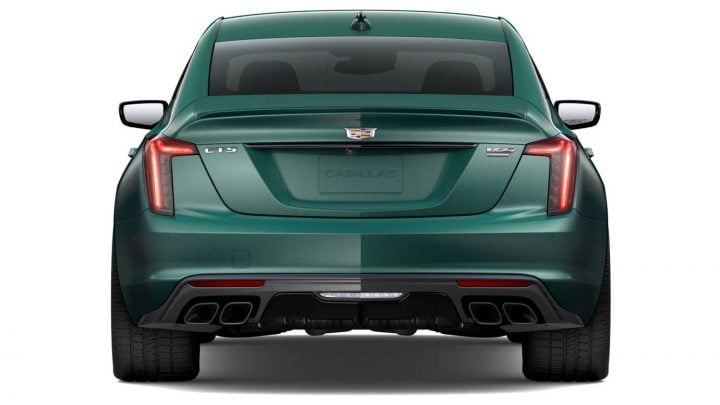 Rear view of the 2025 Cadillac CT5-V Blackwing. 