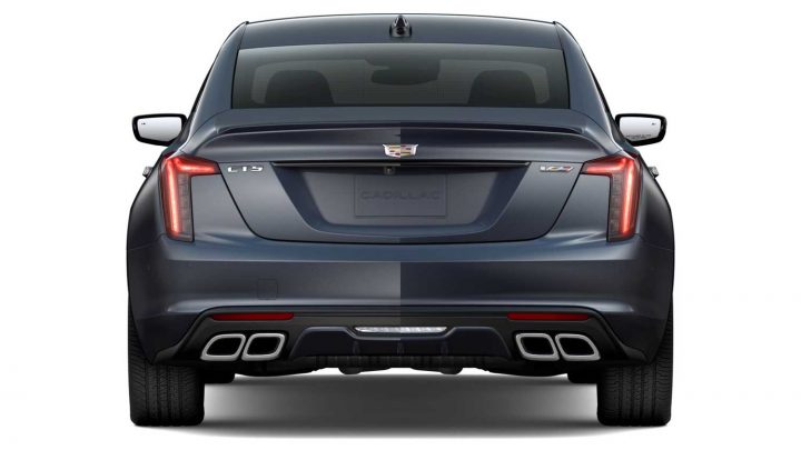 Rear view of the 2025 Cadillac CT5-V. 