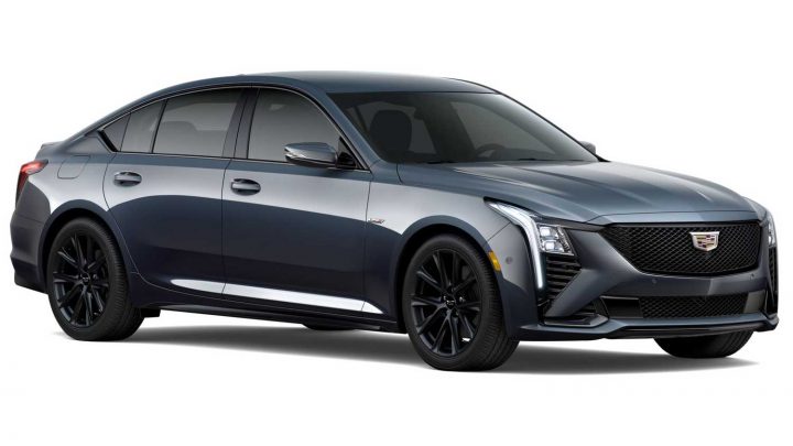 Front three quarters view of the 2025 Cadillac CT5-V. 