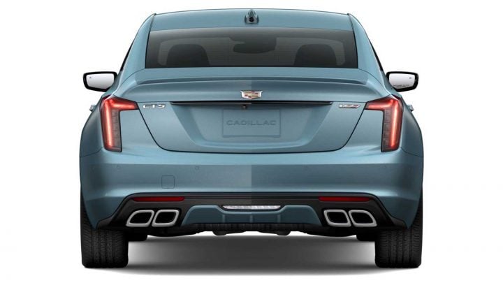 Rear view of the 2025 Cadillac CT5-V. 