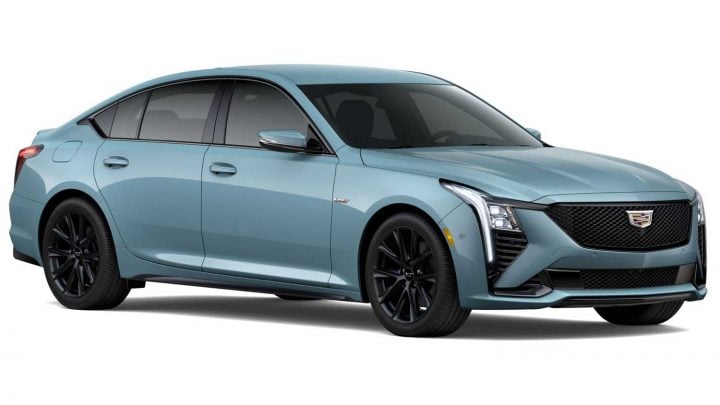Front three quarters view of the 2025 Cadillac CT5-V. 