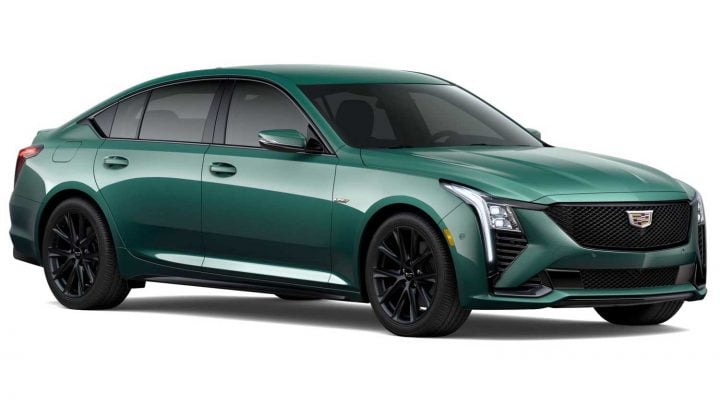 Front three quarters view of the 2025 Cadillac CT5-V.