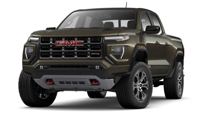 Front three quarters view of the 2025 GMC Canyon colors. 
