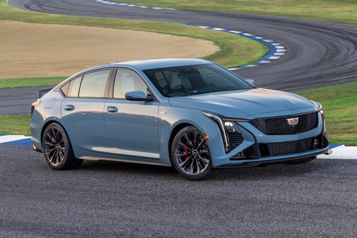 Front three-quarter view of the 2025 Cadillac CT5-V Blackwing.