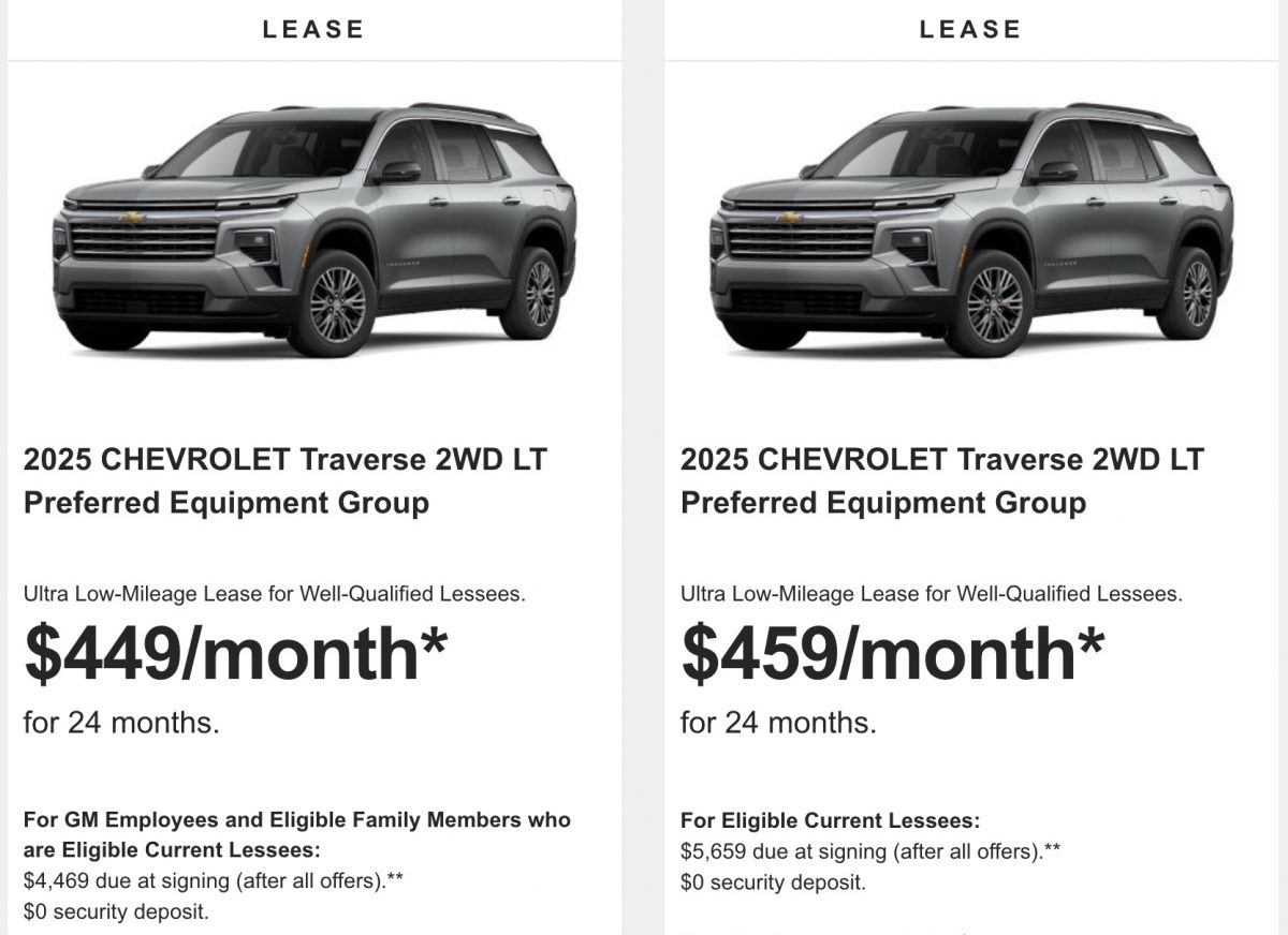 Chevy Traverse Deals Include Special Leases In January 2025