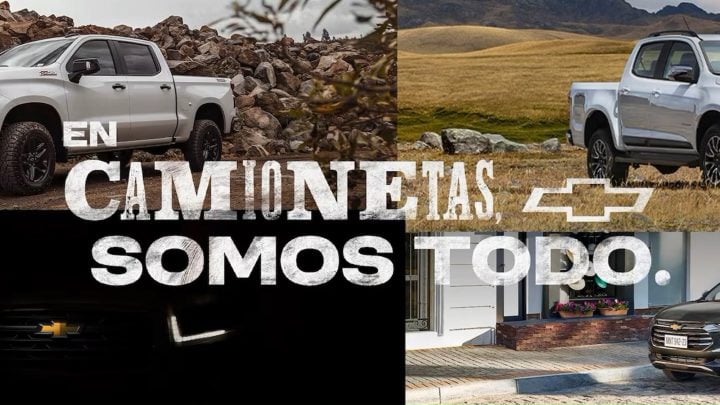 Teaser of the new 2025 Chevy D-Max on the Ecuadorian Trucks campaign poster.