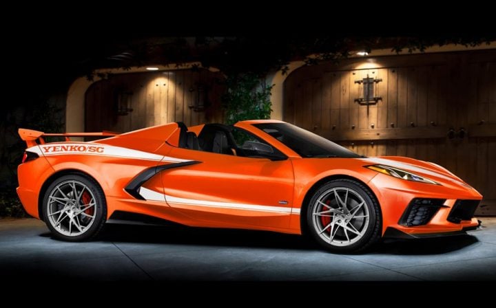 2025 Yenko/SC C8 Corvette front three quarter angle.