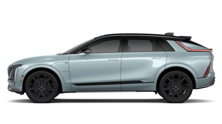 2026 Cadillac Lyriq-V with Exterior Carbon Fiber Package (RPO CFZ) driver side profile.