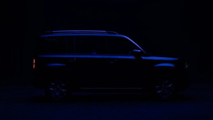 Side profile view of the Chevy Spark EUV in an official teaser for Latin America.