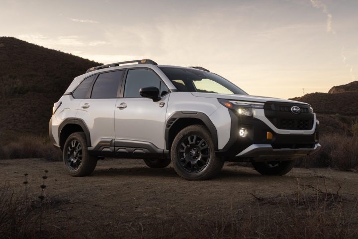 2026 Subaru Forester Wilderness front three quarter angle.