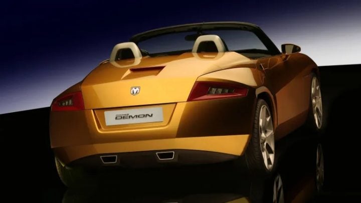 2007 Dodge Demon Concept rear three quarter angle.