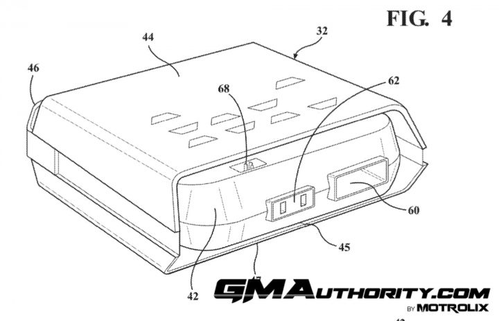 GM patent image describing a portable HVAC system.