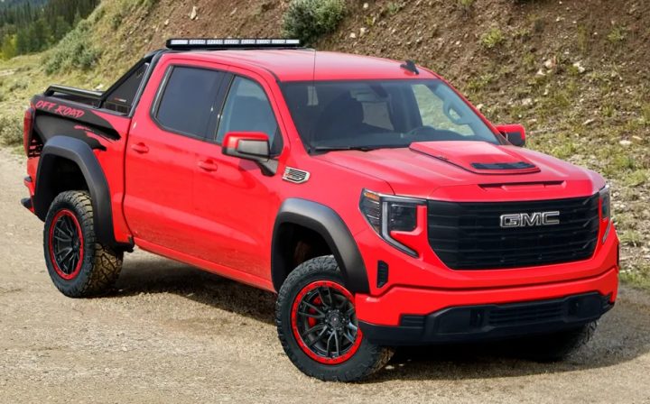 SVE 2025 Sport Edition GMC Sierra Off-Road front three quarter angle.