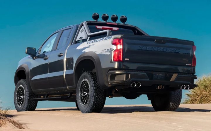 2025 Yenko/SC Chevy Silverado Off-Road rear three-quarter angle.