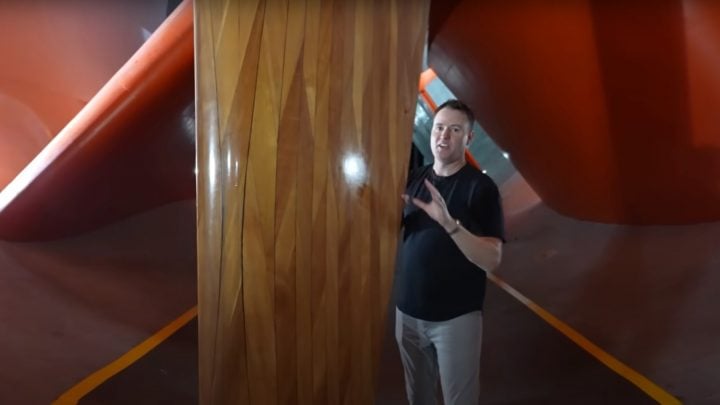 Fan blades in GM wind tunnel.