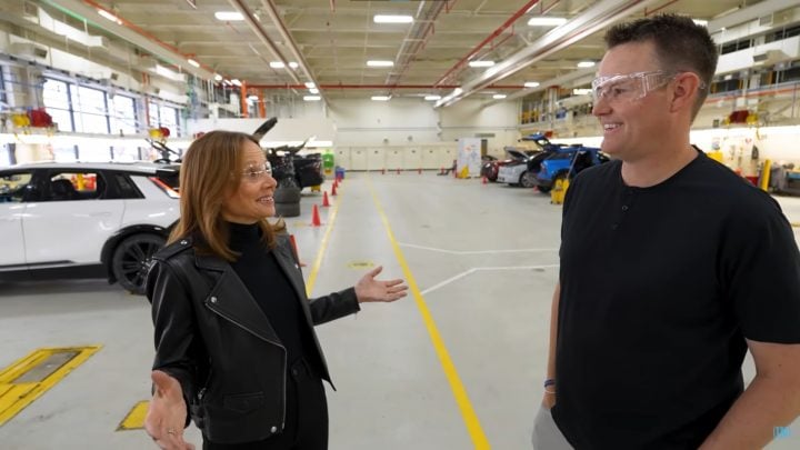 Dan Markham interviewing GM CEO Mary Barra.