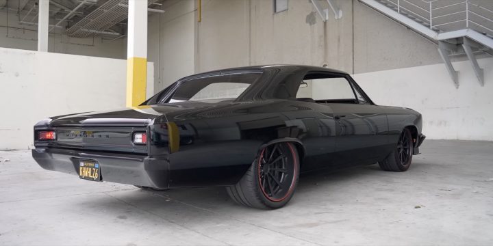 The rear end of Kevin Hart's 1966 Chevy Chevelle restomod.