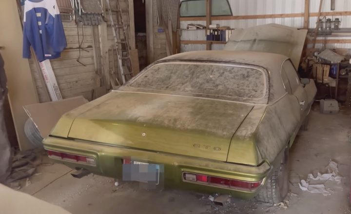 A 1971 Pontiac GTO before it's brought back to life.