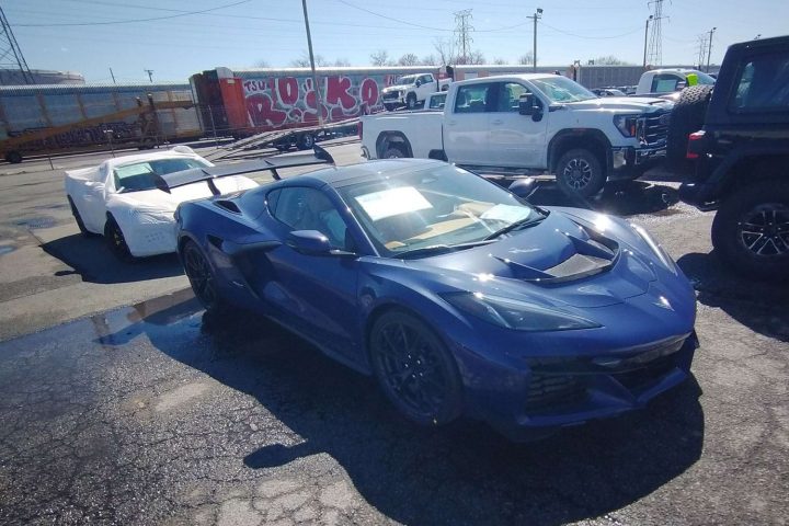 2025 Chevy Corvette ZR1 front three quarter angle.