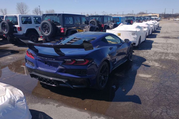 2025 Chevy Corvette ZR1 rear three quarter angle.
