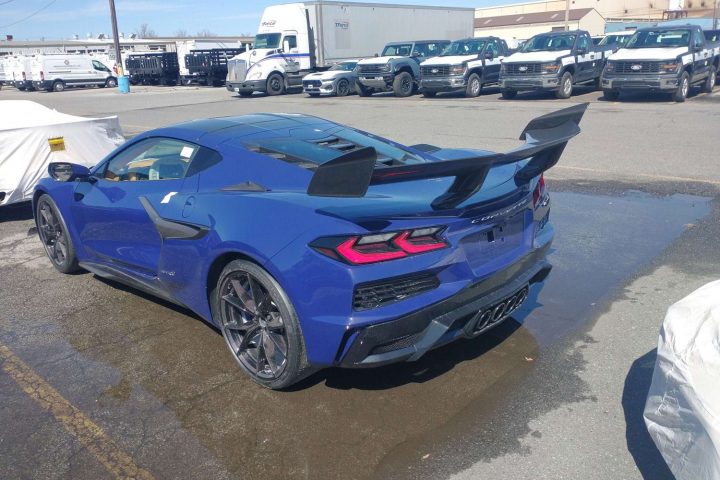 2025 Chevy Corvette ZR1 rear three quarter angle.