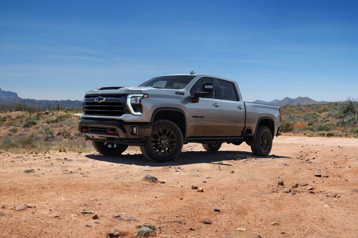 Front three-quarter view of the 2025 Chevy Silverado HD LTZ for Australia and NZ.