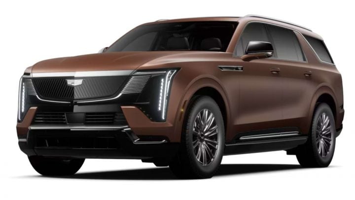 The 2026 Cadillac Escalade IQL in Adobe Frost.