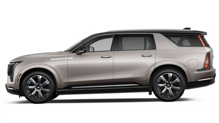 The side view of the 2026 Cadillac Escalade IQL.